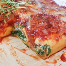 Cannelloni med spinat og ricotta – fyldt italiensk pastaret