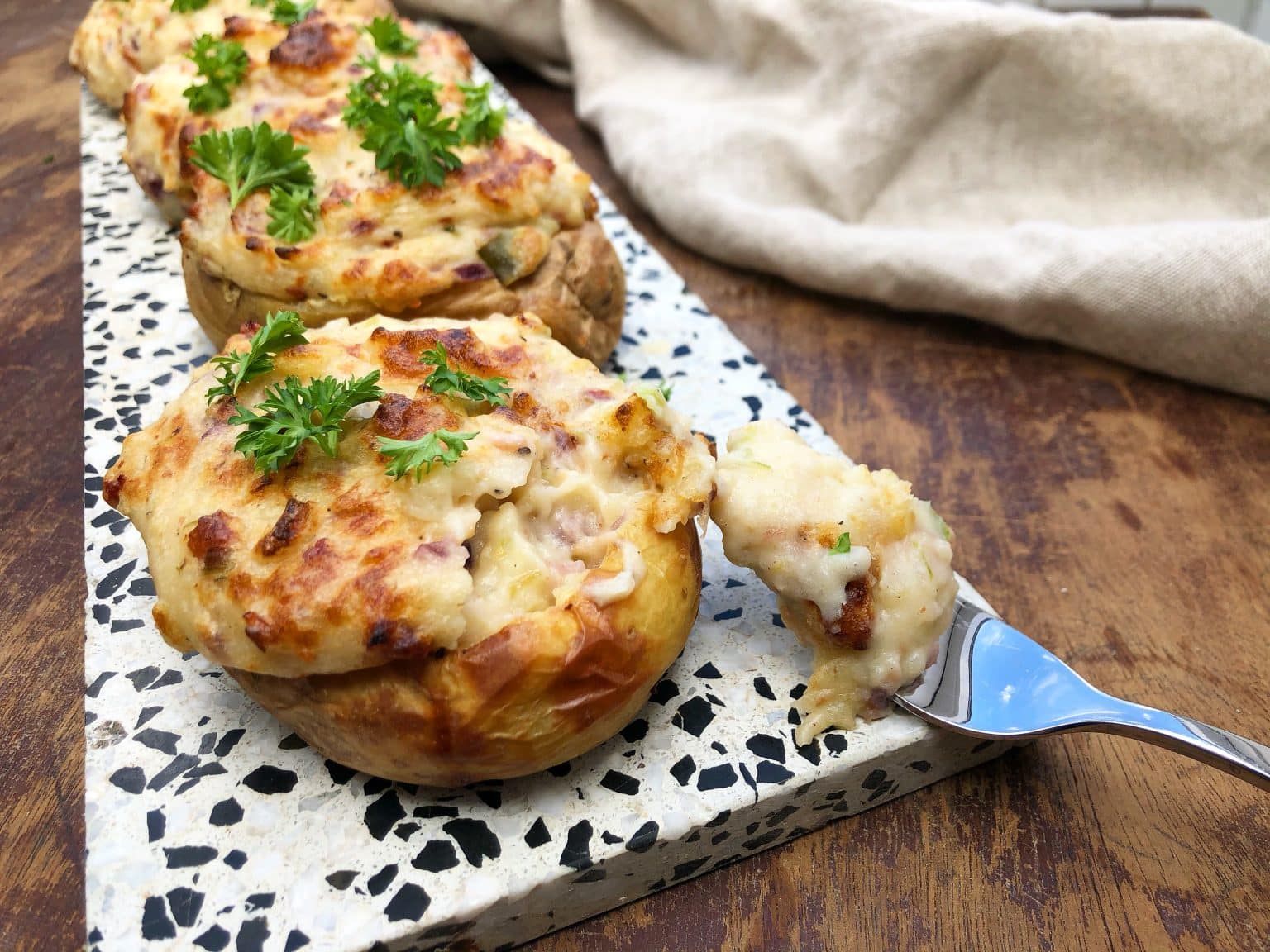 fyldte bagekartofler