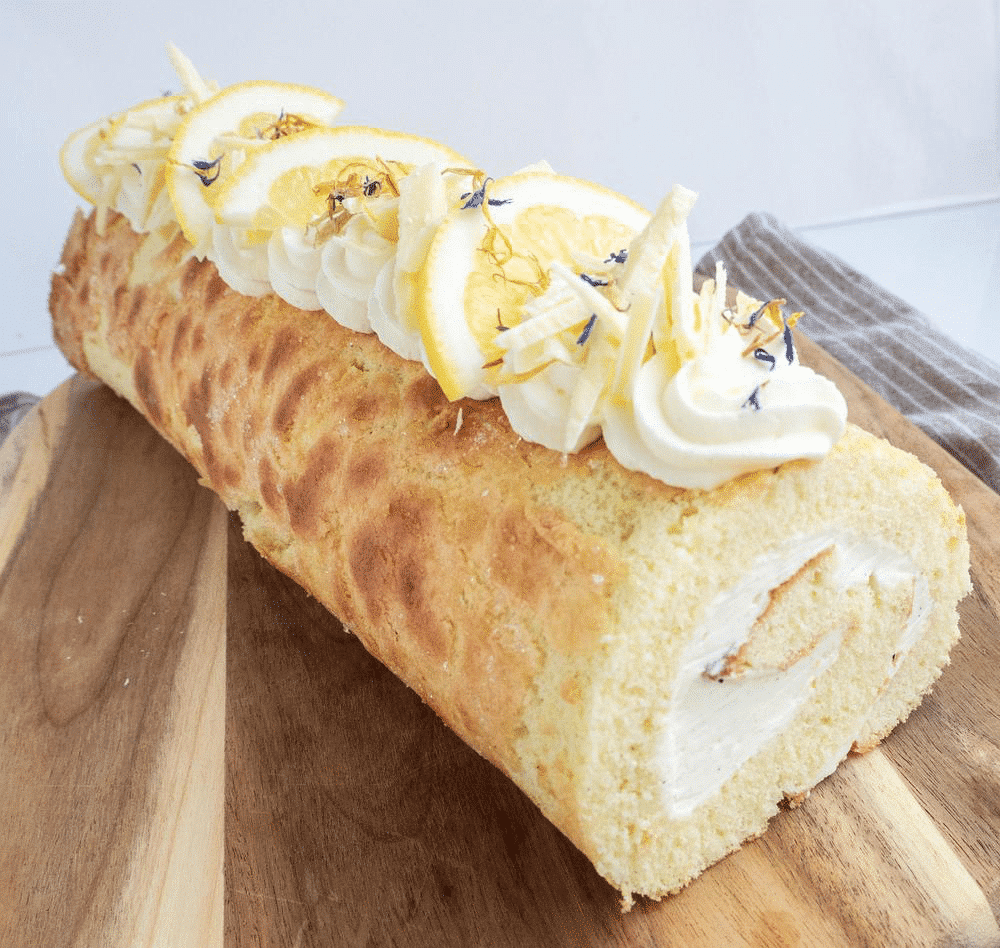 Citronroulade med mascarponecreme