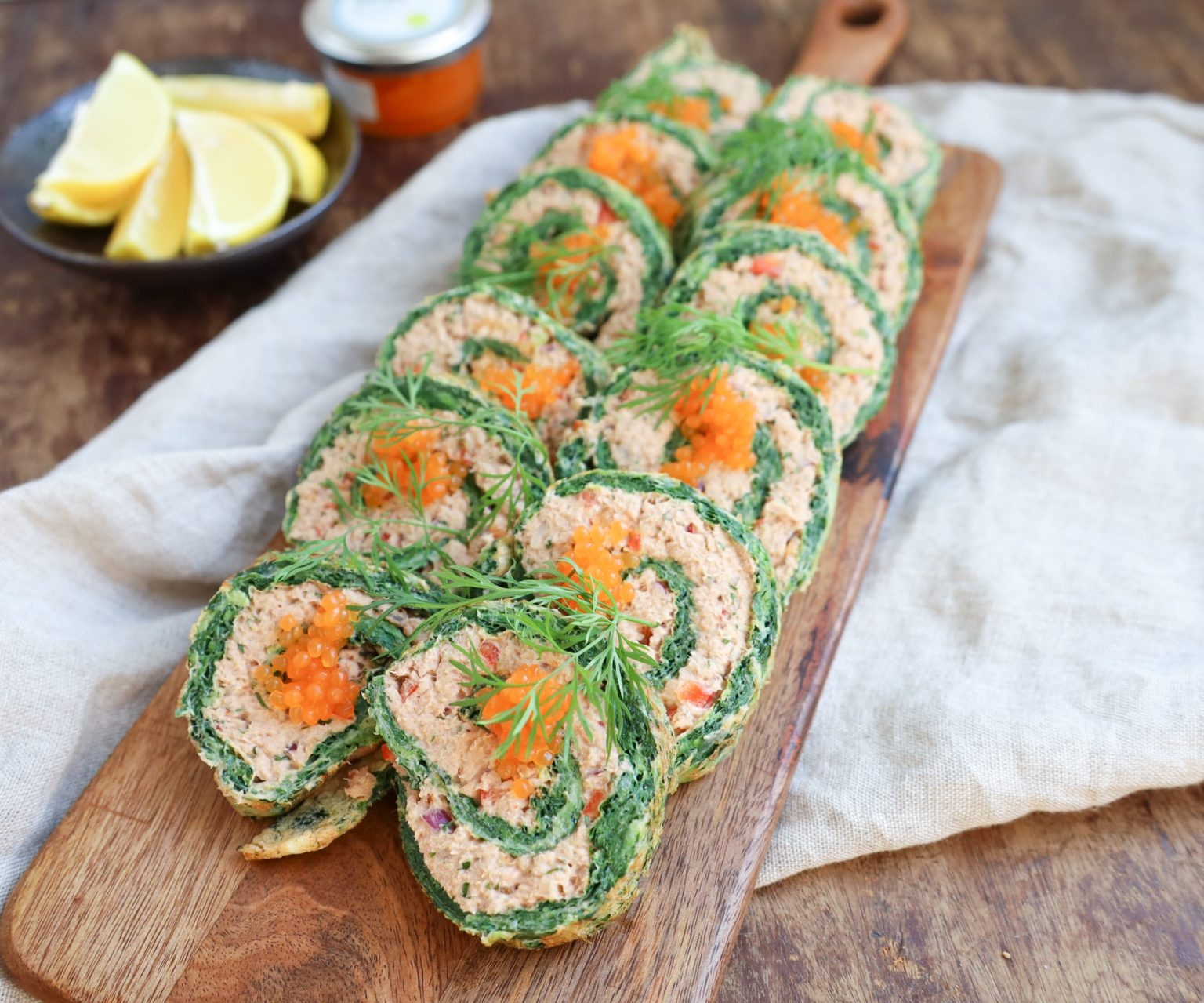 Spinatroulade med tun