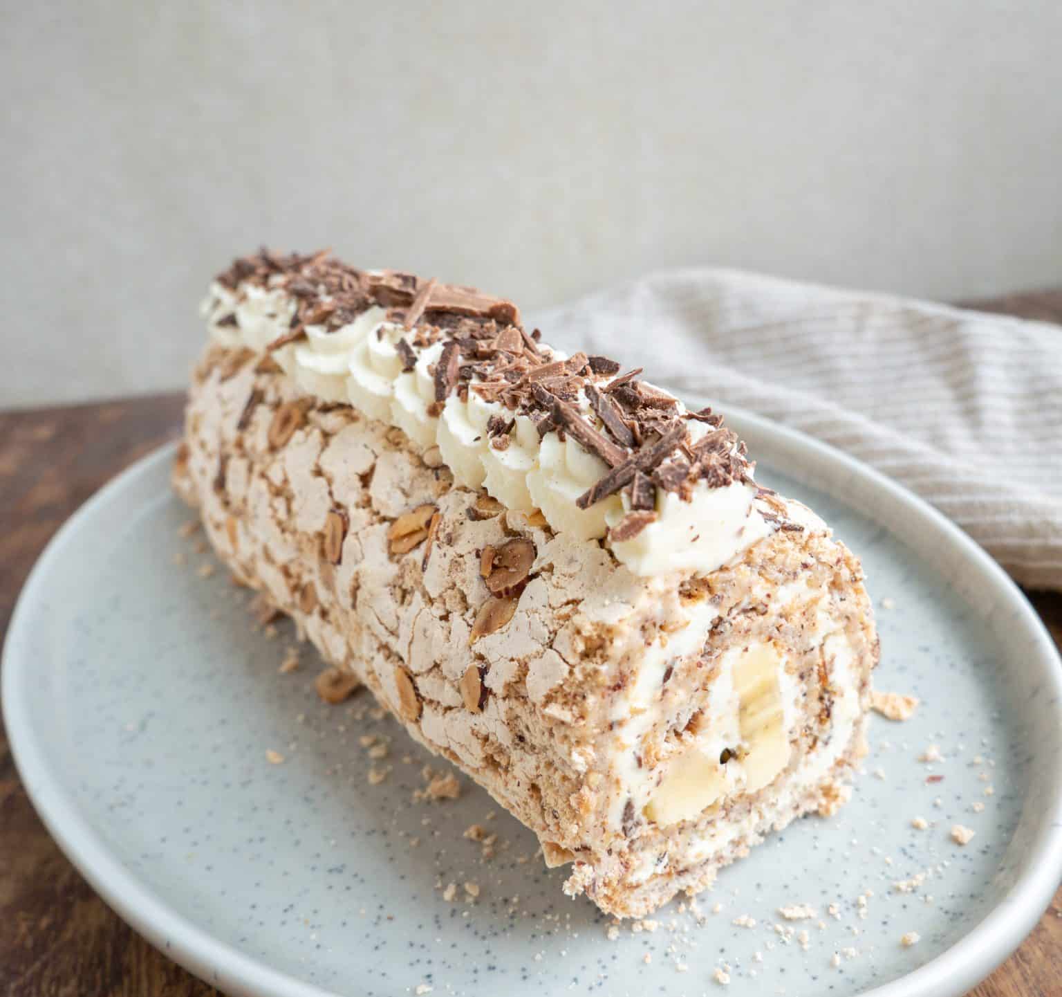 Budapestrulle med banan og chokolade