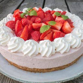 jordbærcheesecake