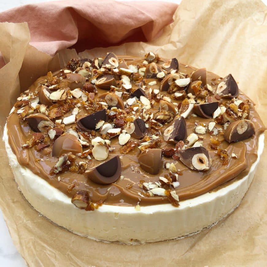 Islagkage med karamel og Toffifee