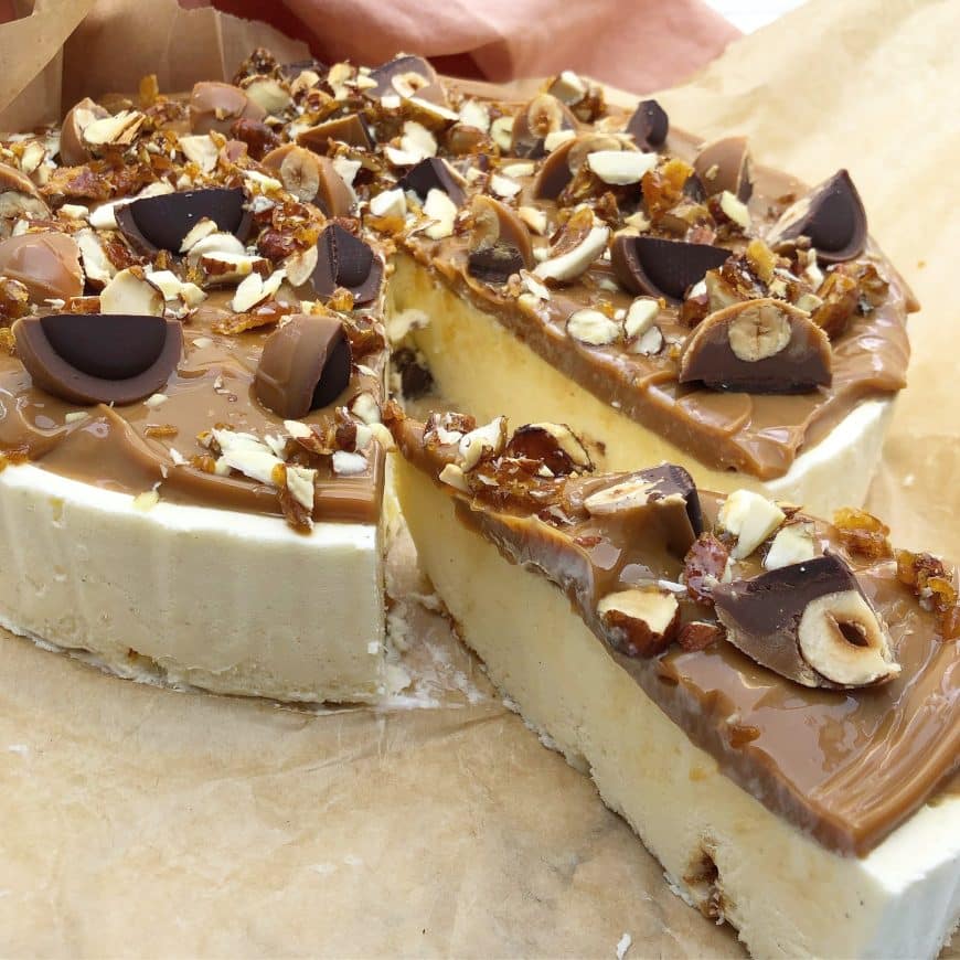 Islagkage med karamel og Toffifee