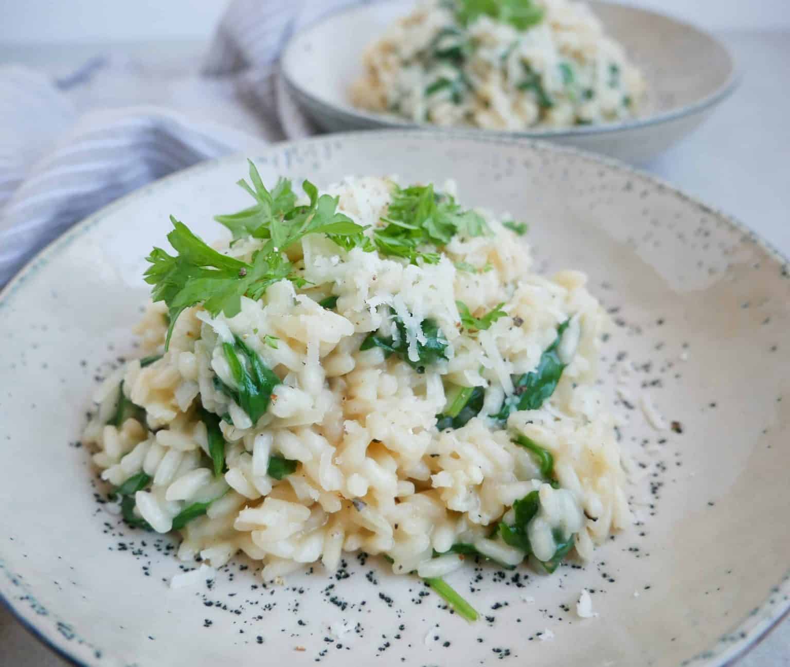 risotto med spinat