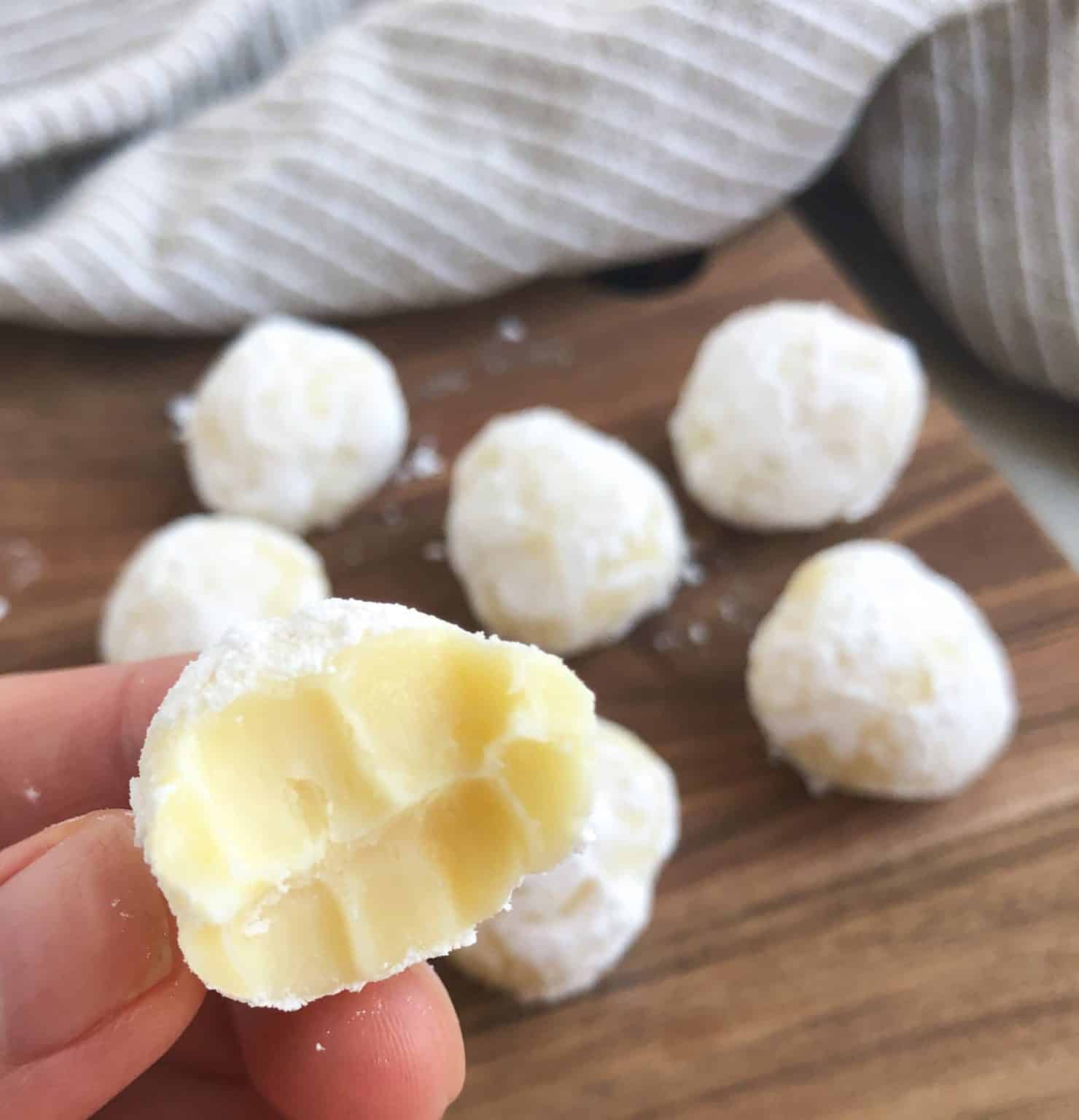 hvide chokoladetrøfler