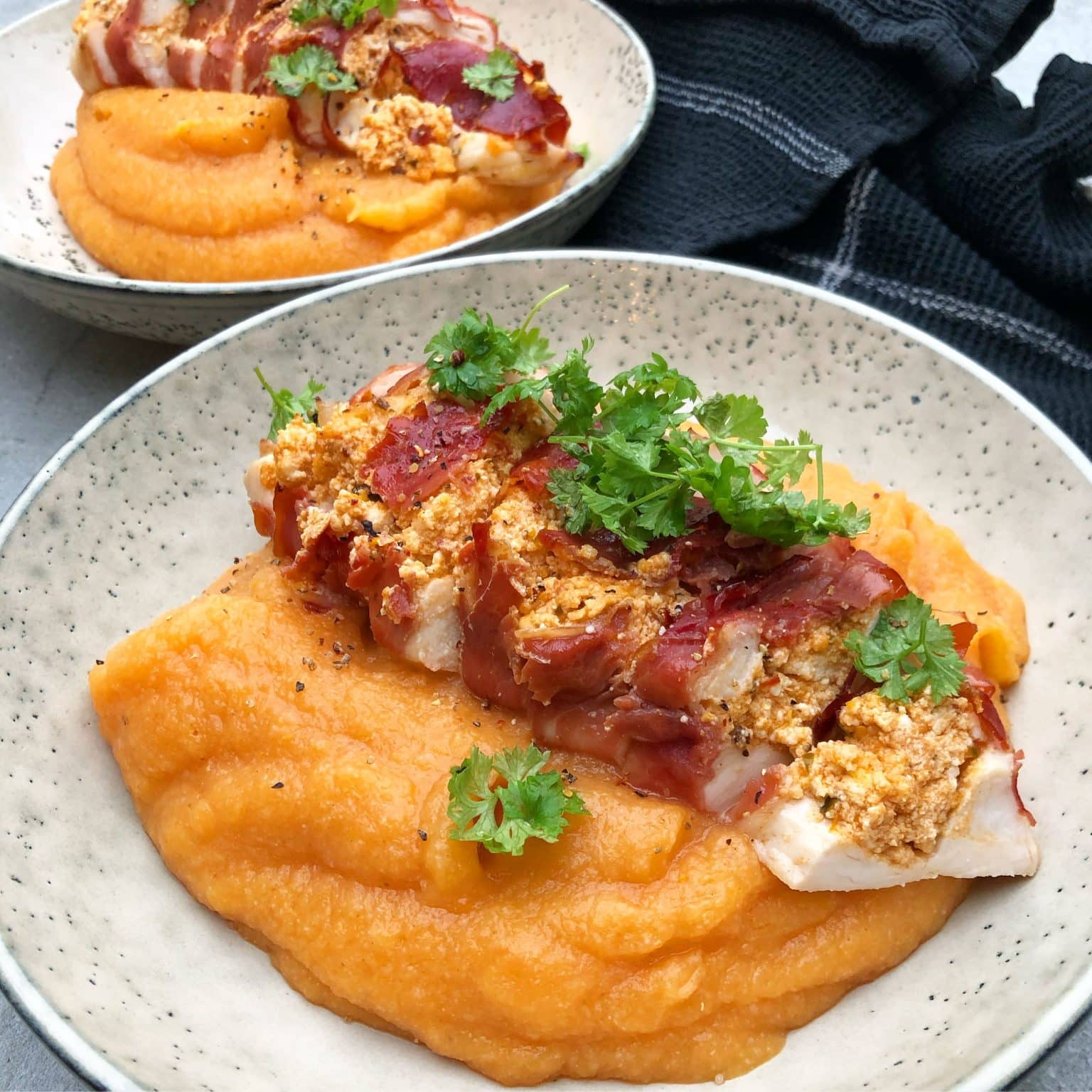 kylling med grøntsagsmos