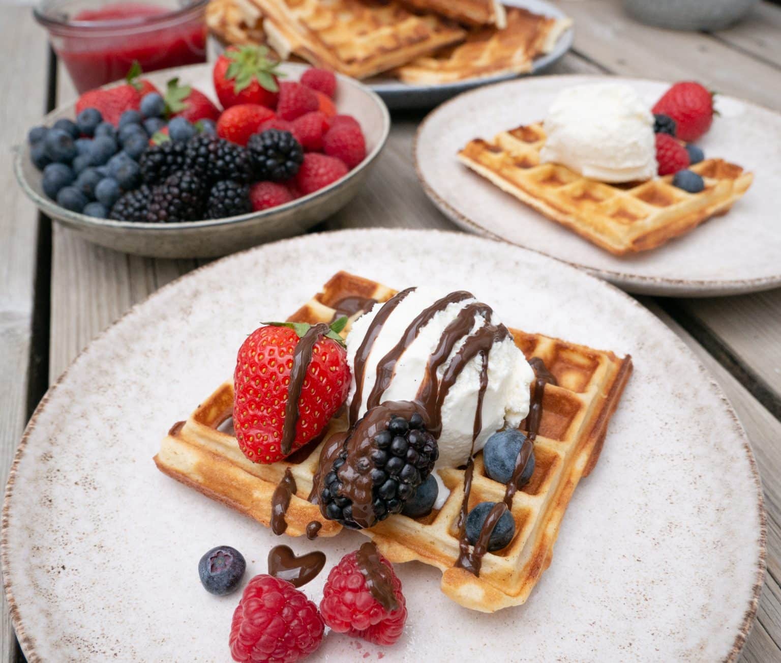 Opskrift på sprøde belgiske vafler