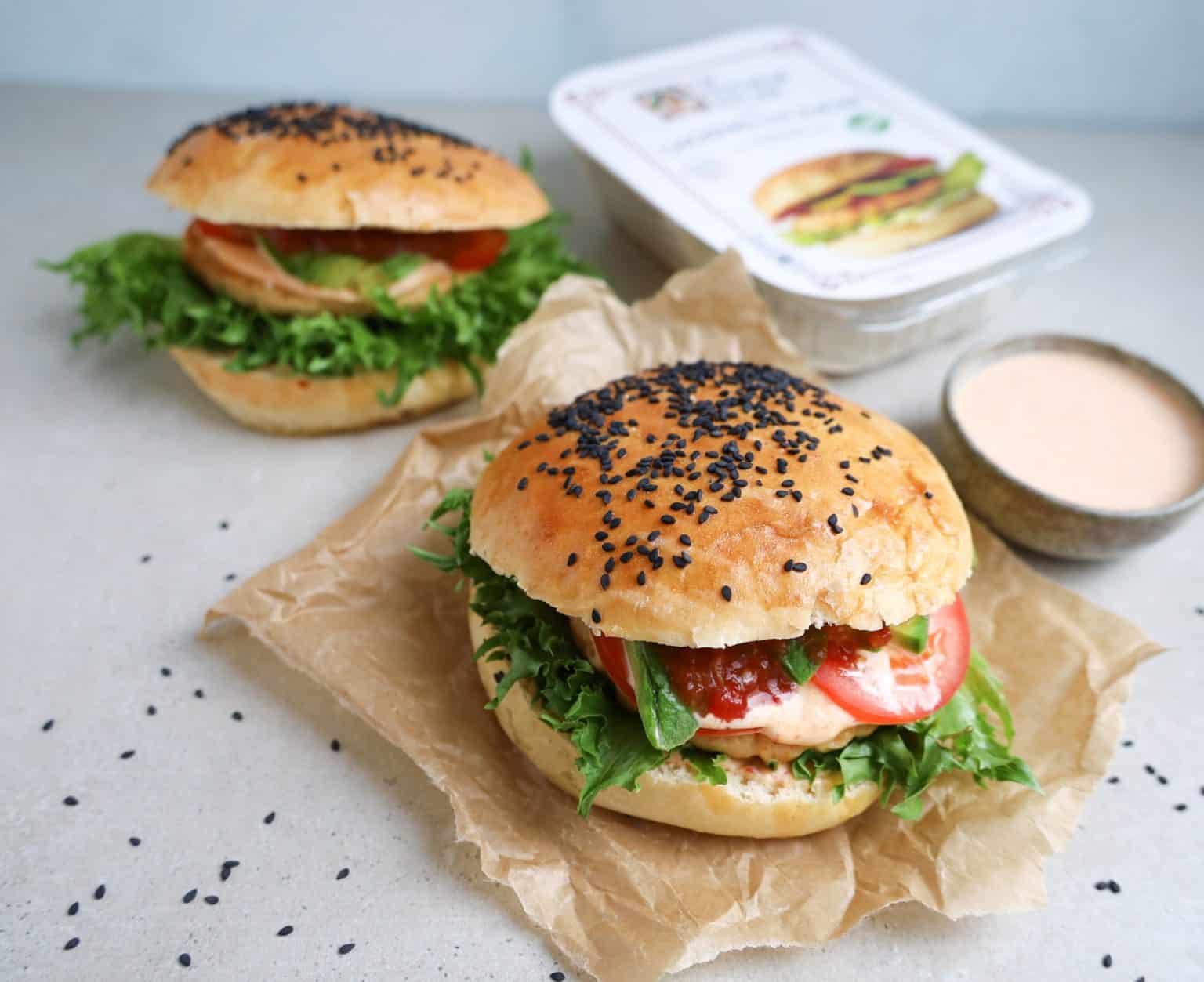 vegetarisk kyllingeburger