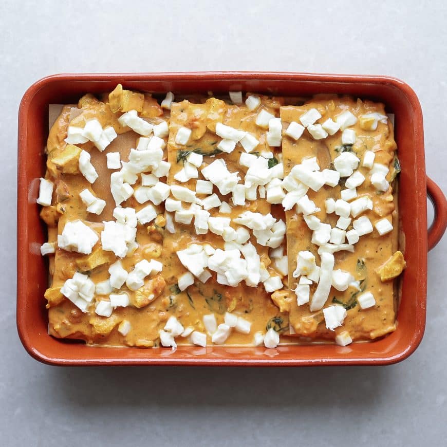 Kyllingelasagne med spinat