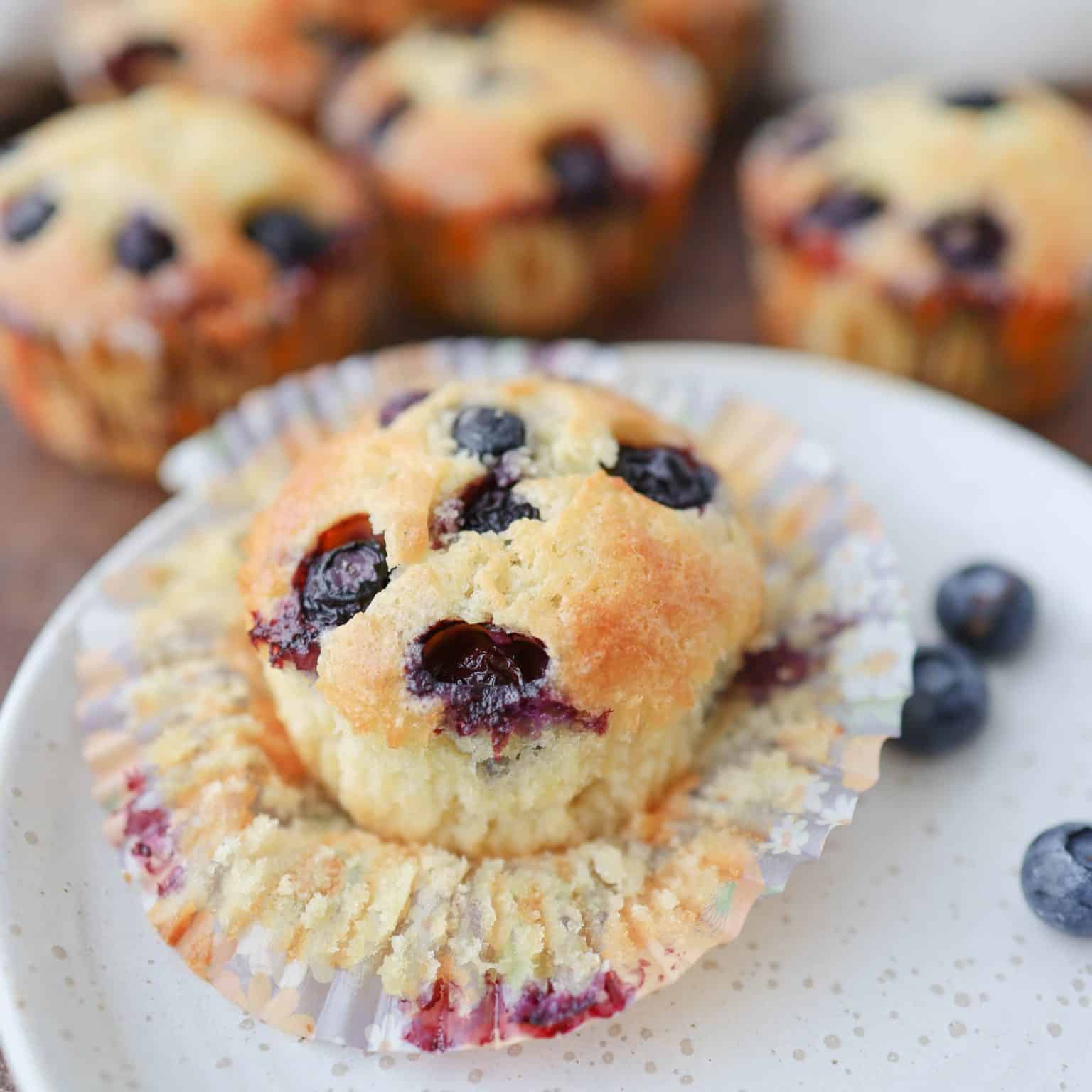 Opskrift på blåbærmuffins