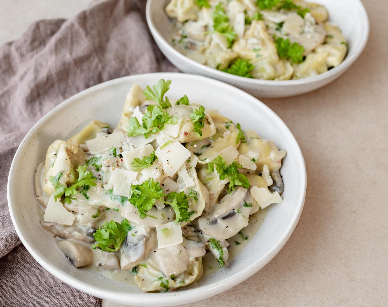 Tortellini med svampe