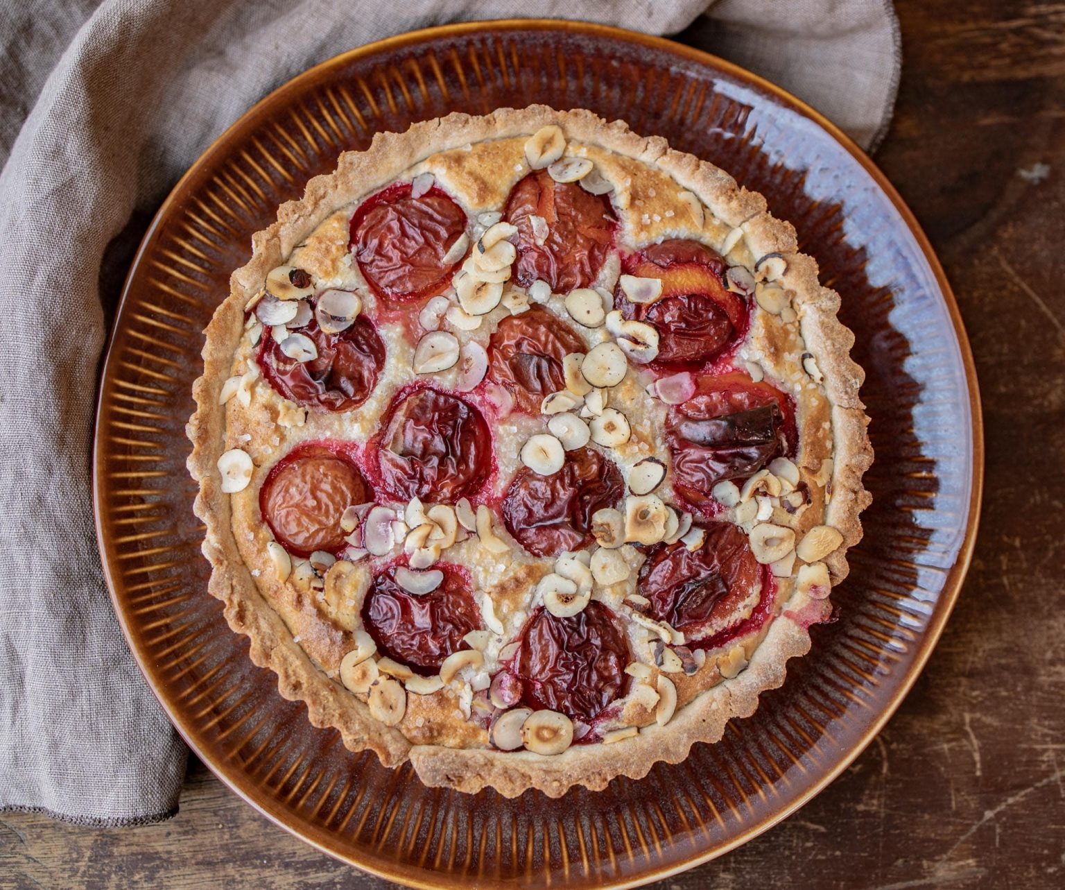 Blommetærte med marcipan