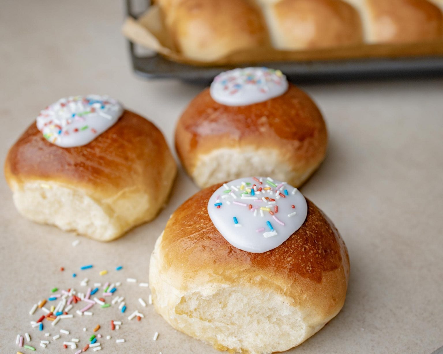 Børneboller med glasur