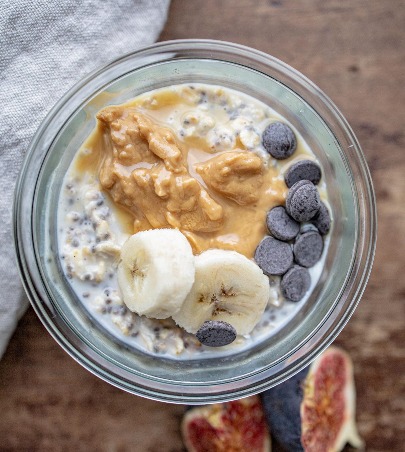 overnight oats med chiafrø