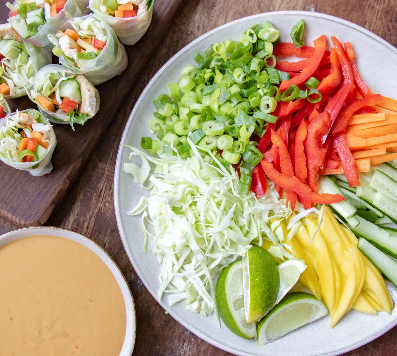 Rispapirsruller med kylling