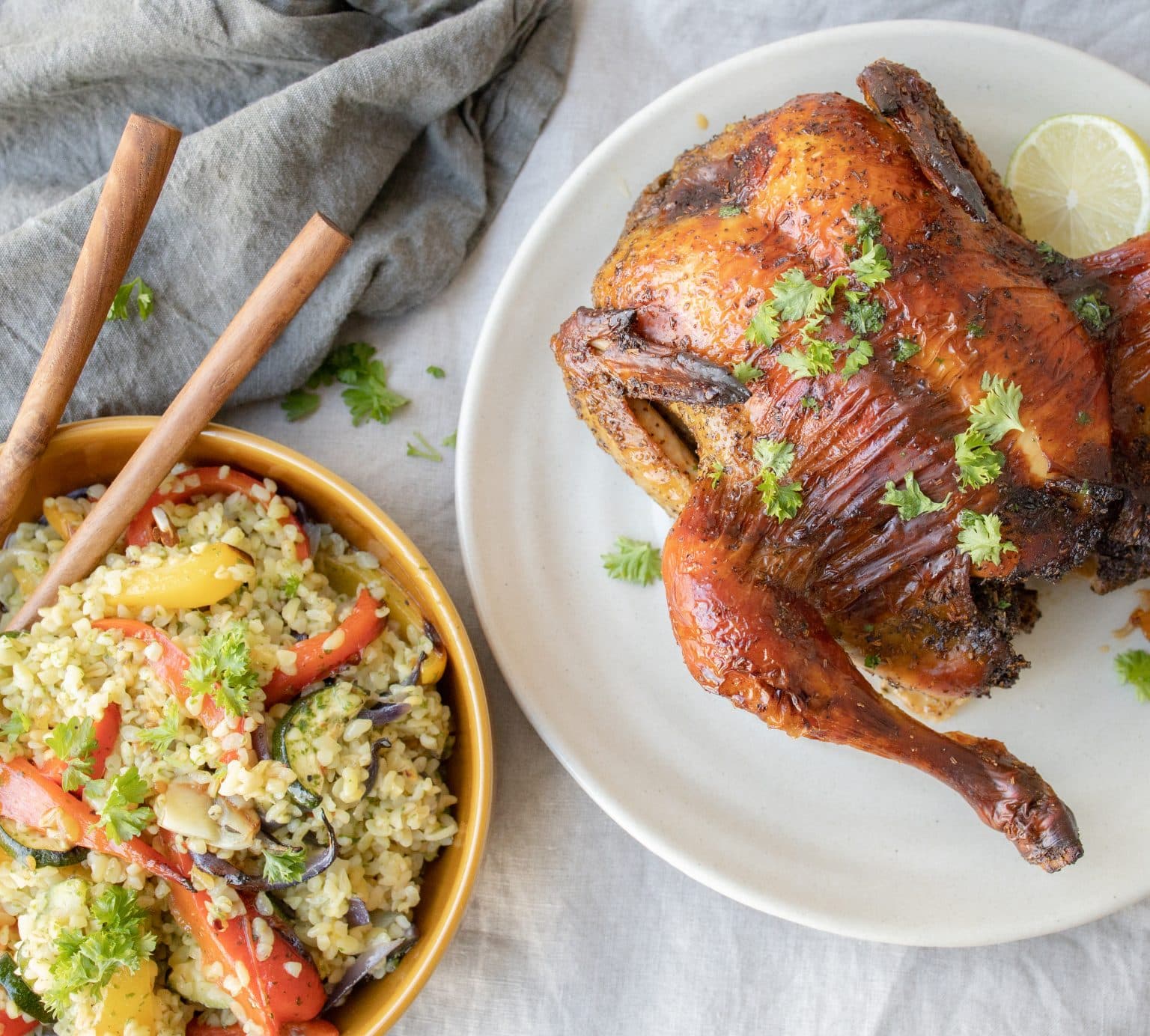 hel kylling i stegepose