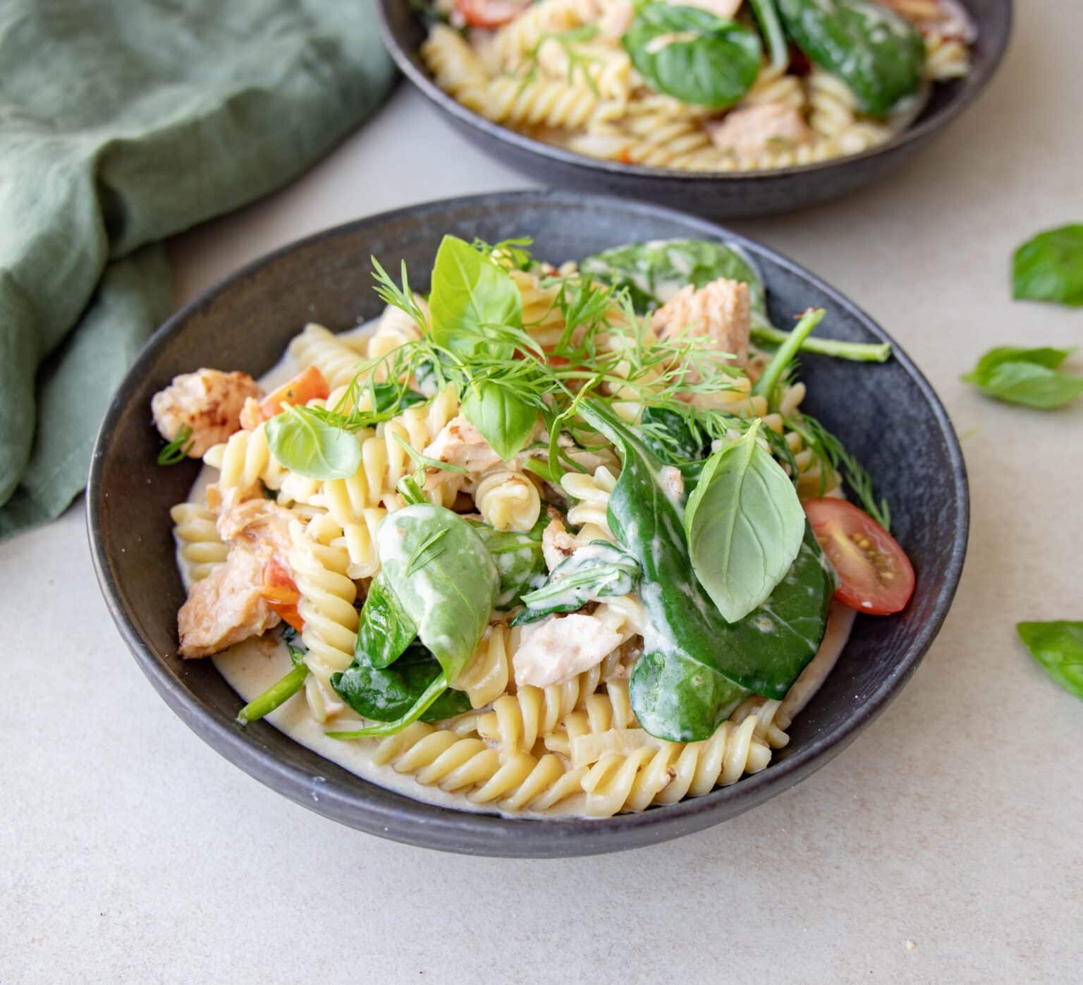 Pasta med laks og fløde