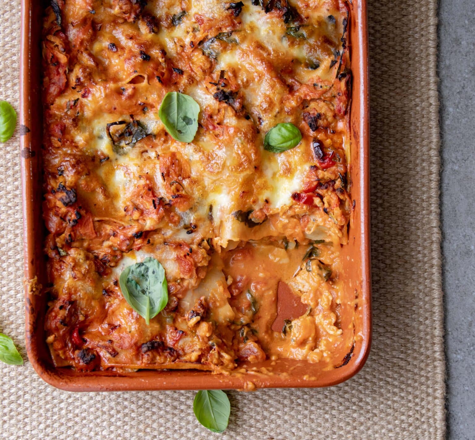 Kyllingelasagne med grøntsager