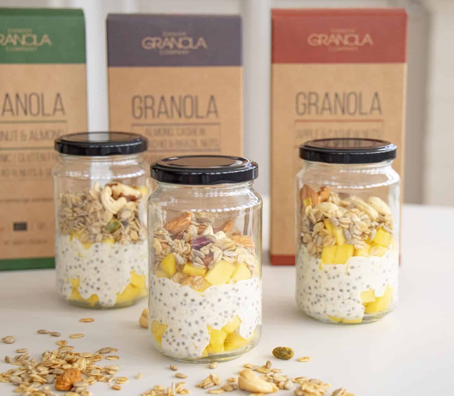 Chiagrød med mango og granola