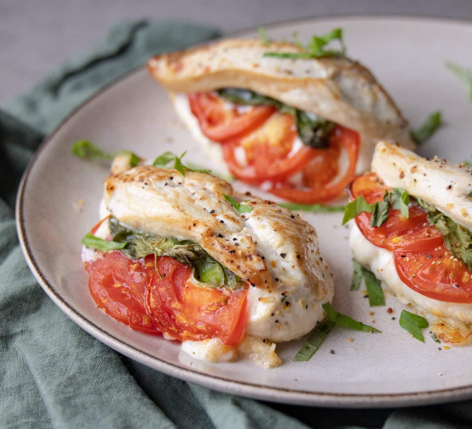 Fyldt kylling med mozzarella