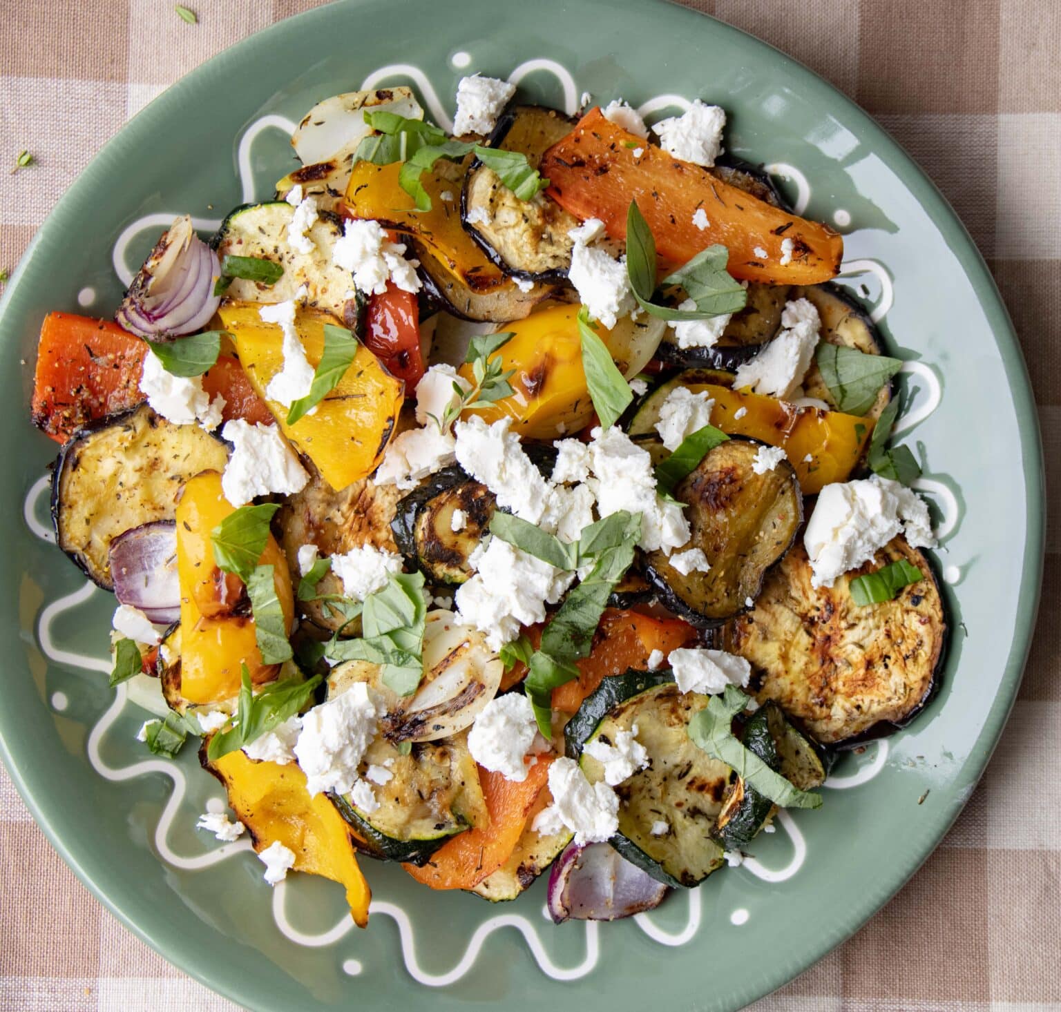 Grillede grøntsager med feta