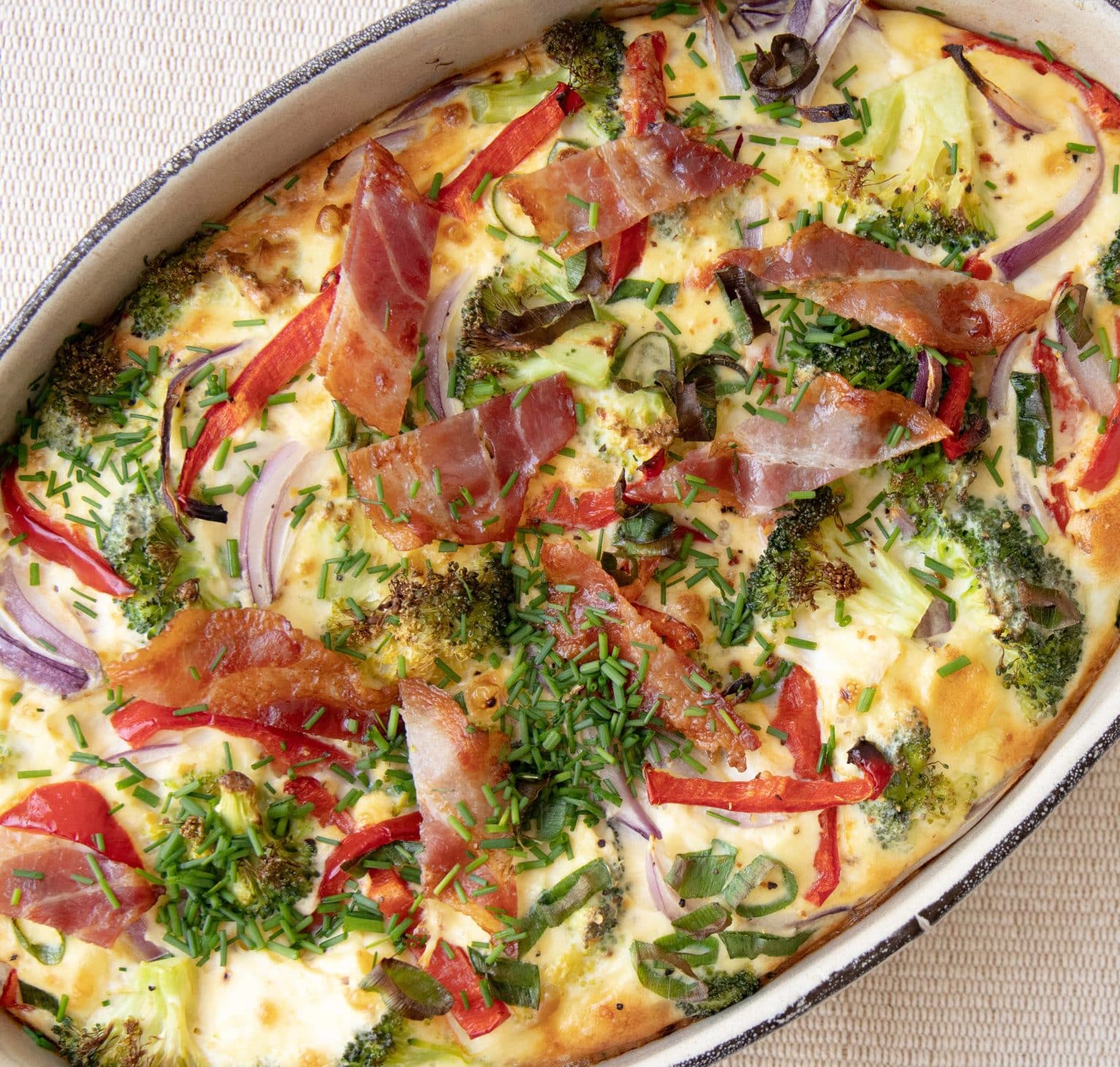 Æggekage med grøntsager