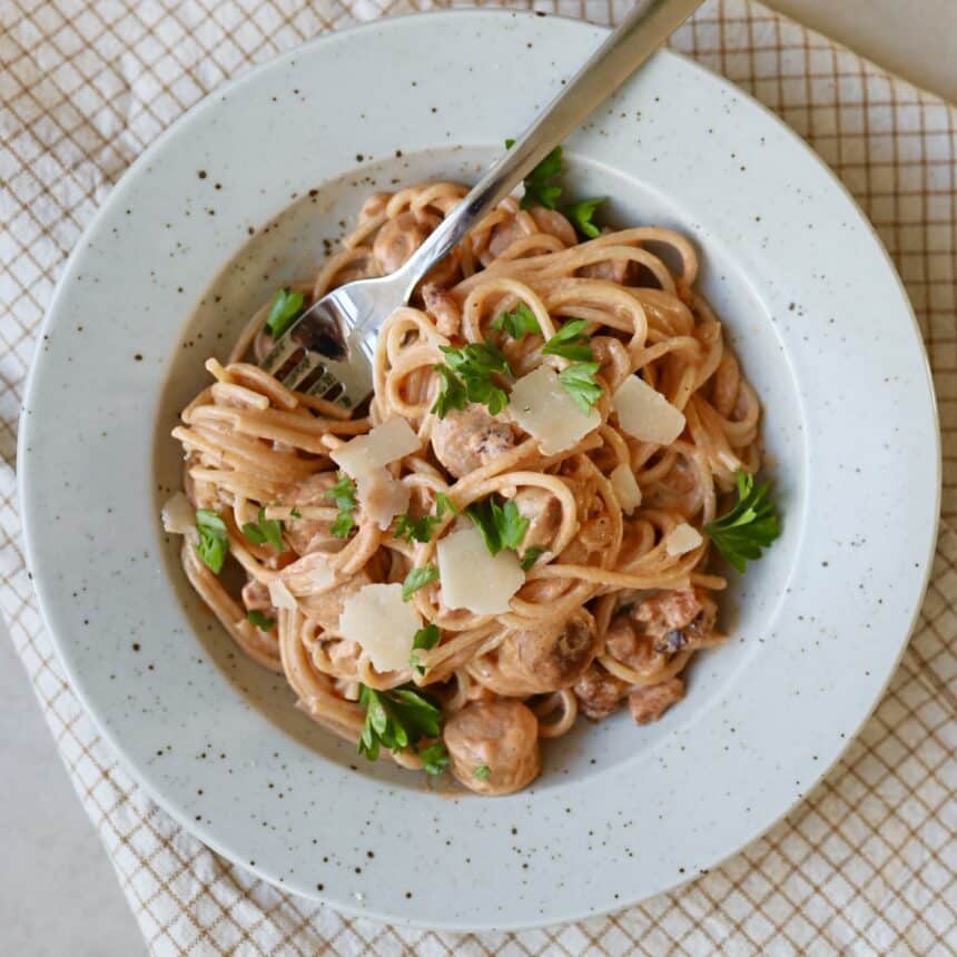 Spaghetti med pølser