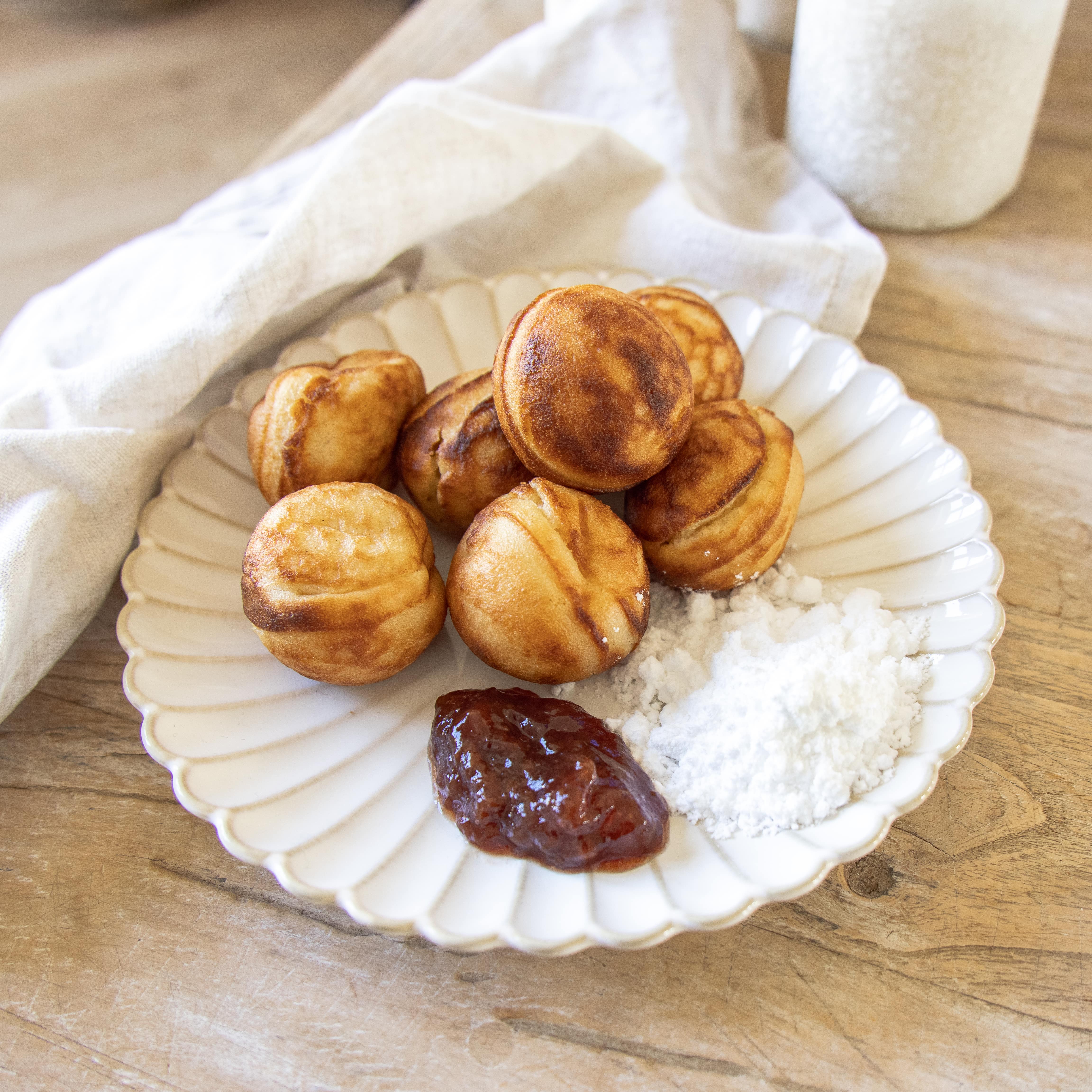 Frosne æbleskiver i ovn