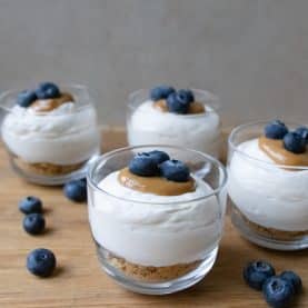 Karamel cheesecake i glas