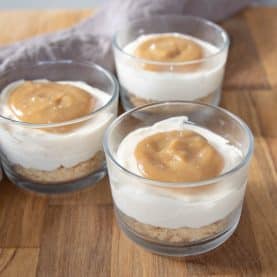 Karamel cheesecake i glas
