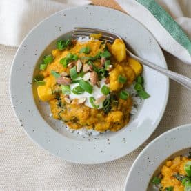 Linsegryde med blomkål og kartofler