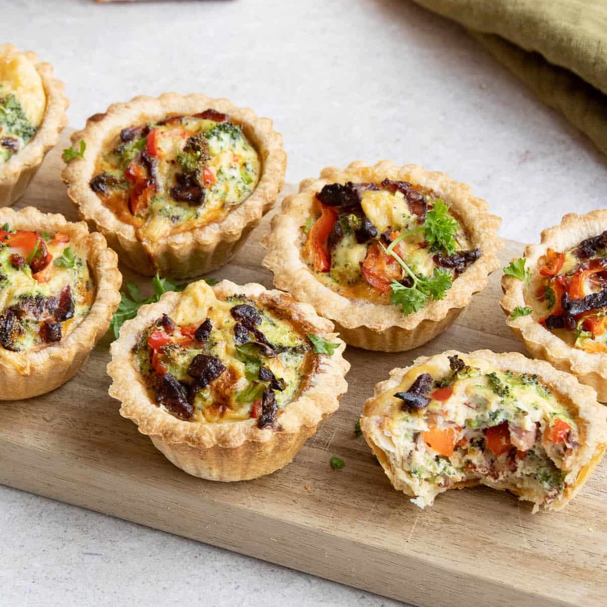 Tærteletter med bacon