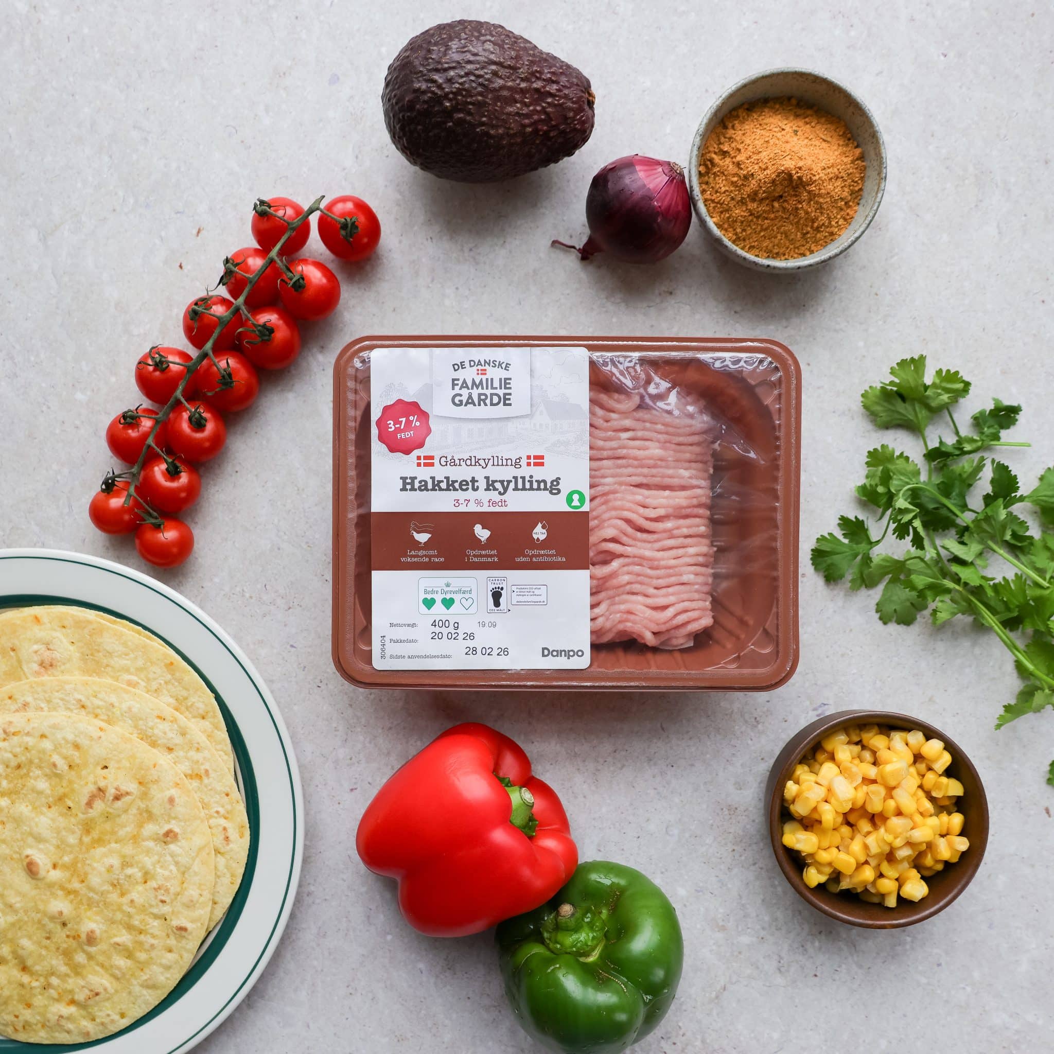 Mexi smashed tacos med kylling