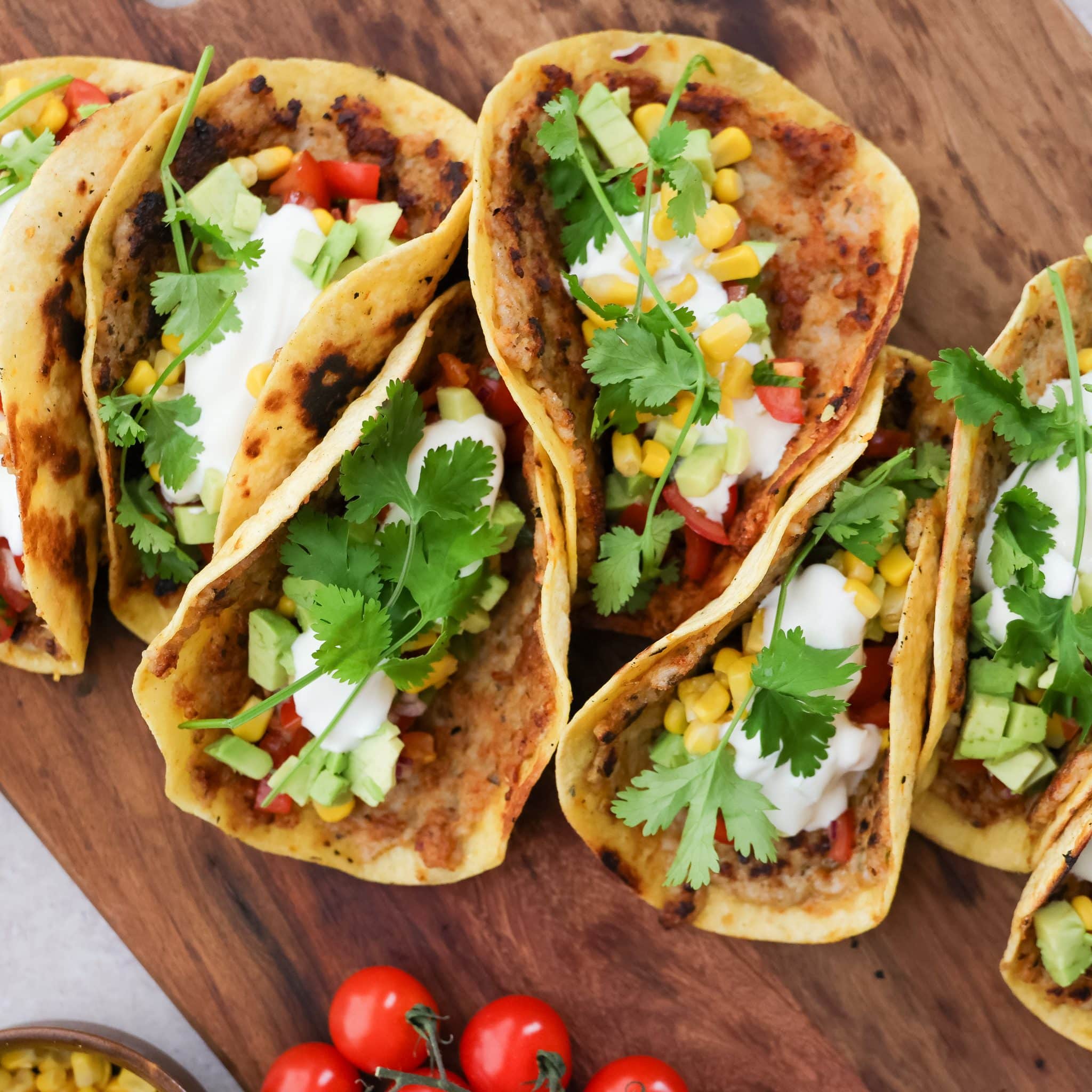 Mexi smashed tacos med kylling