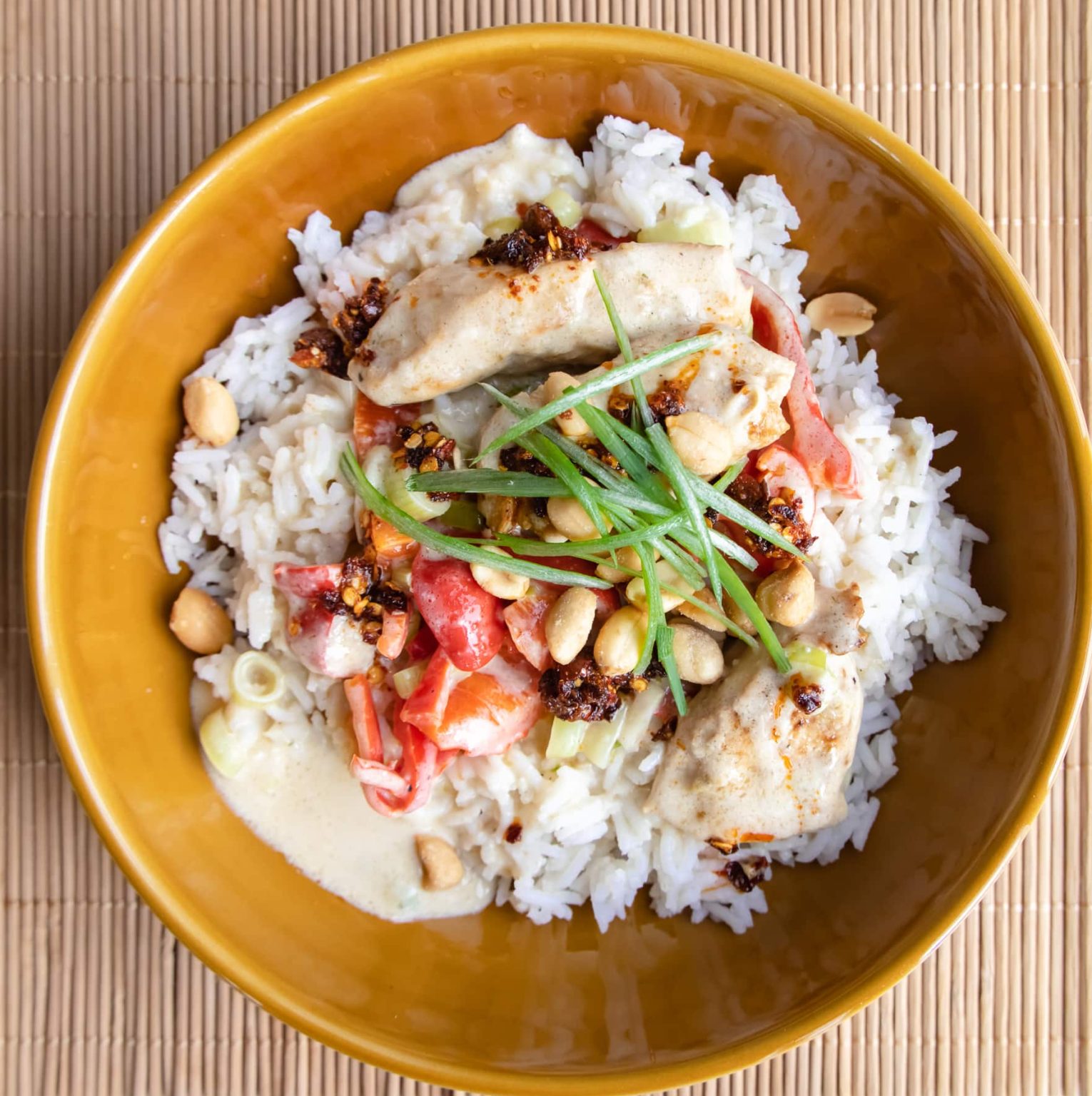 Wok med kylling og kokosmælk