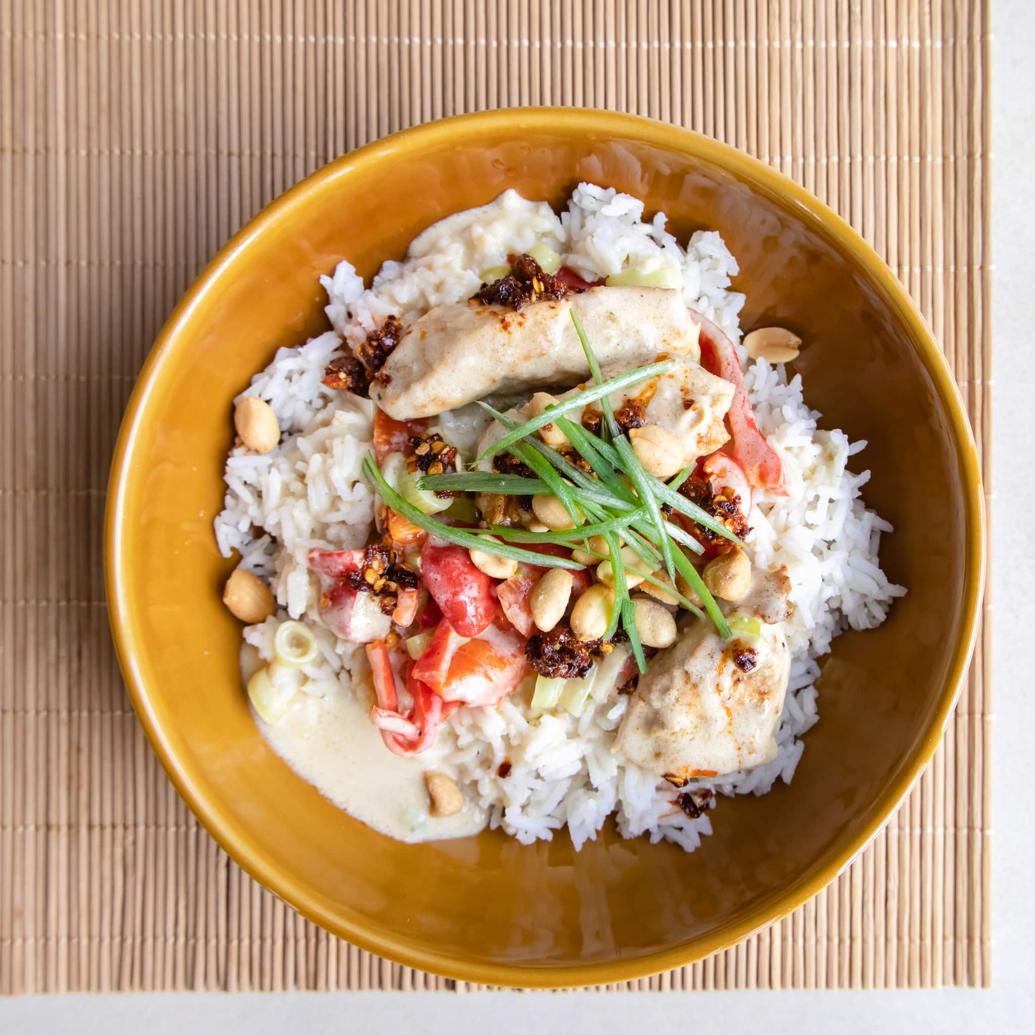Wok med kylling og kokosmælk