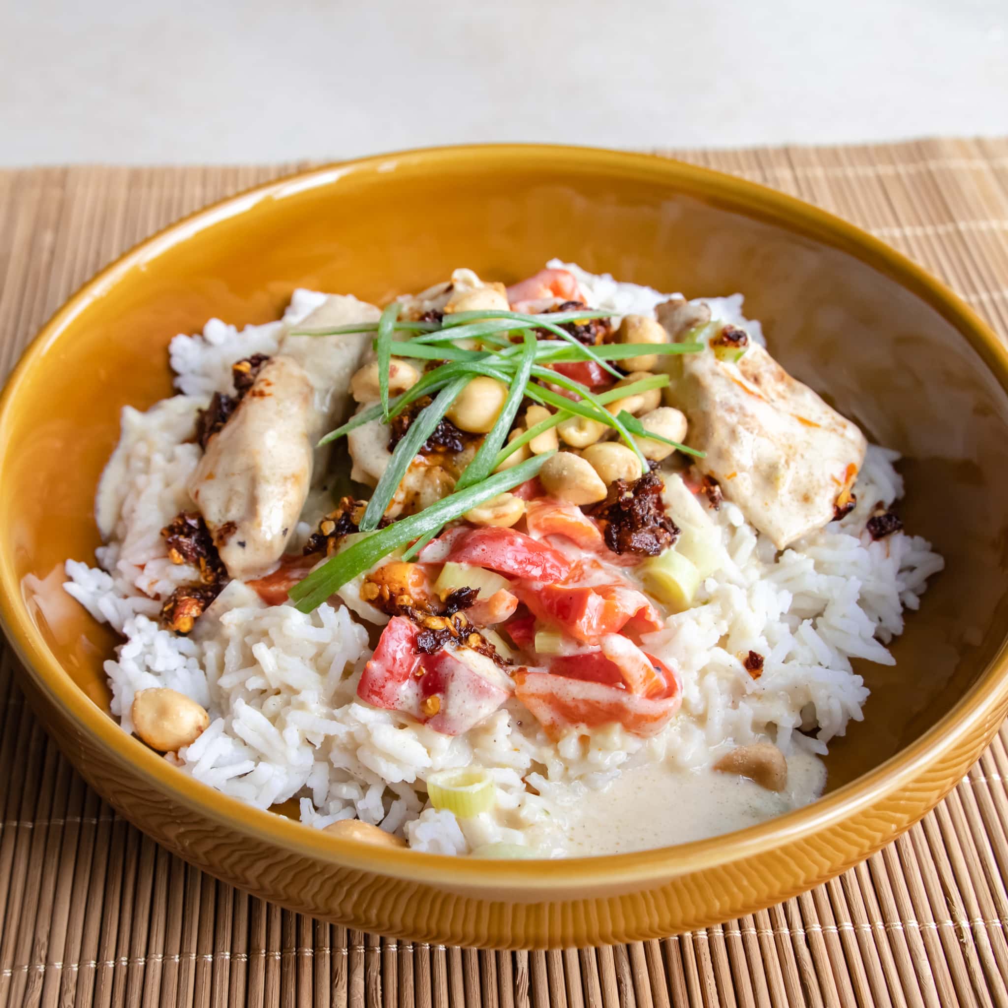 Wok med kylling og kokosmælk