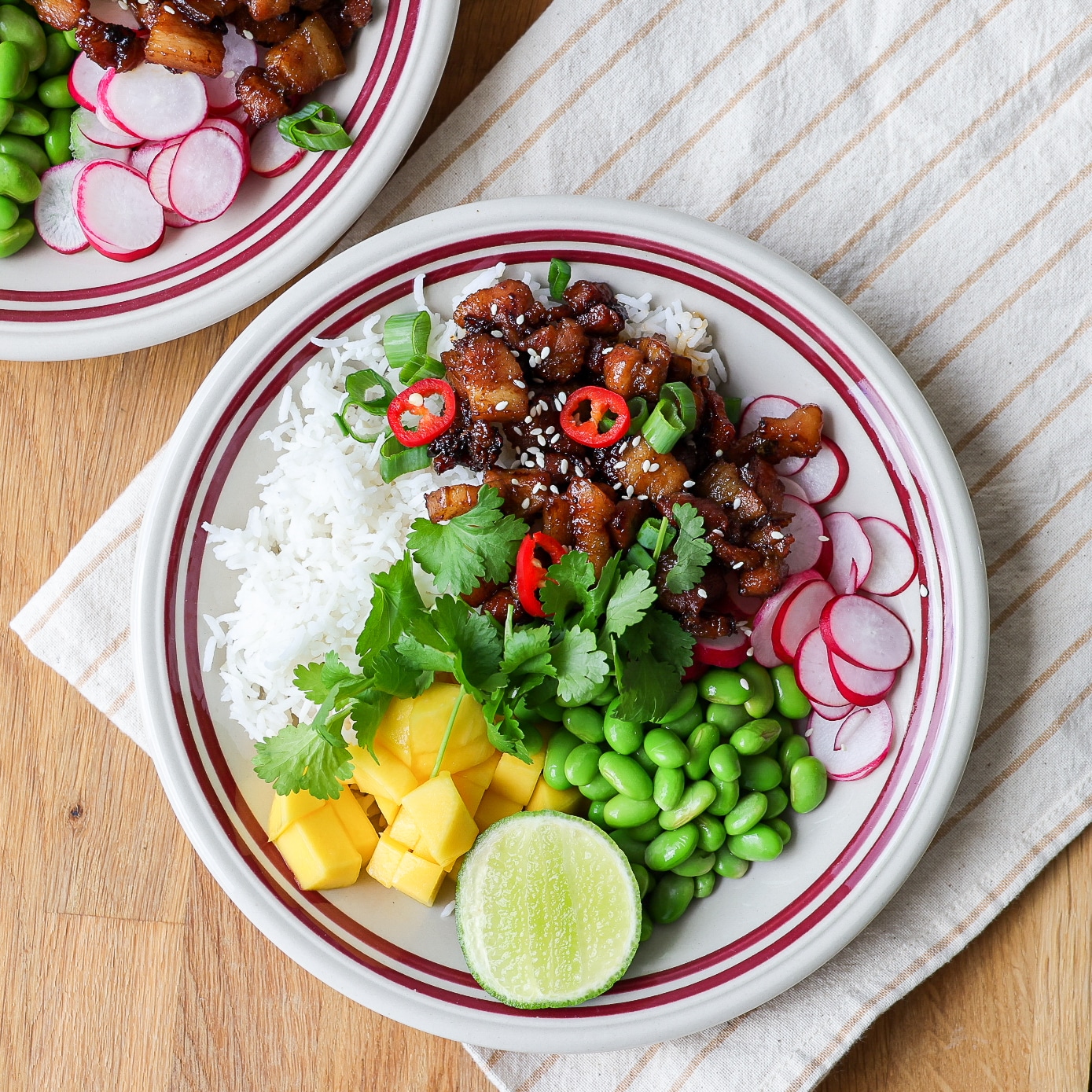 Sticky pork bowl