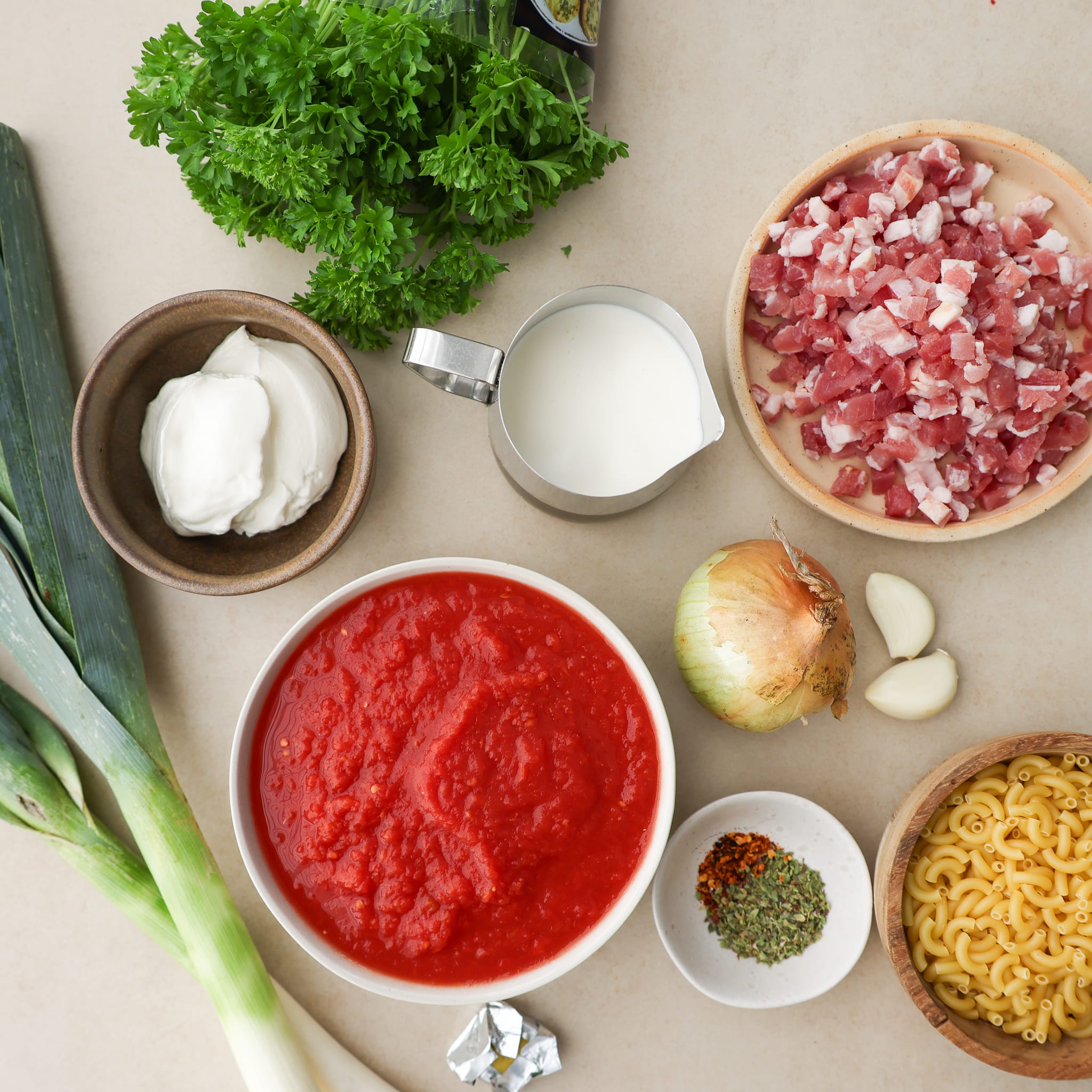 Tomatsuppe med bacon
