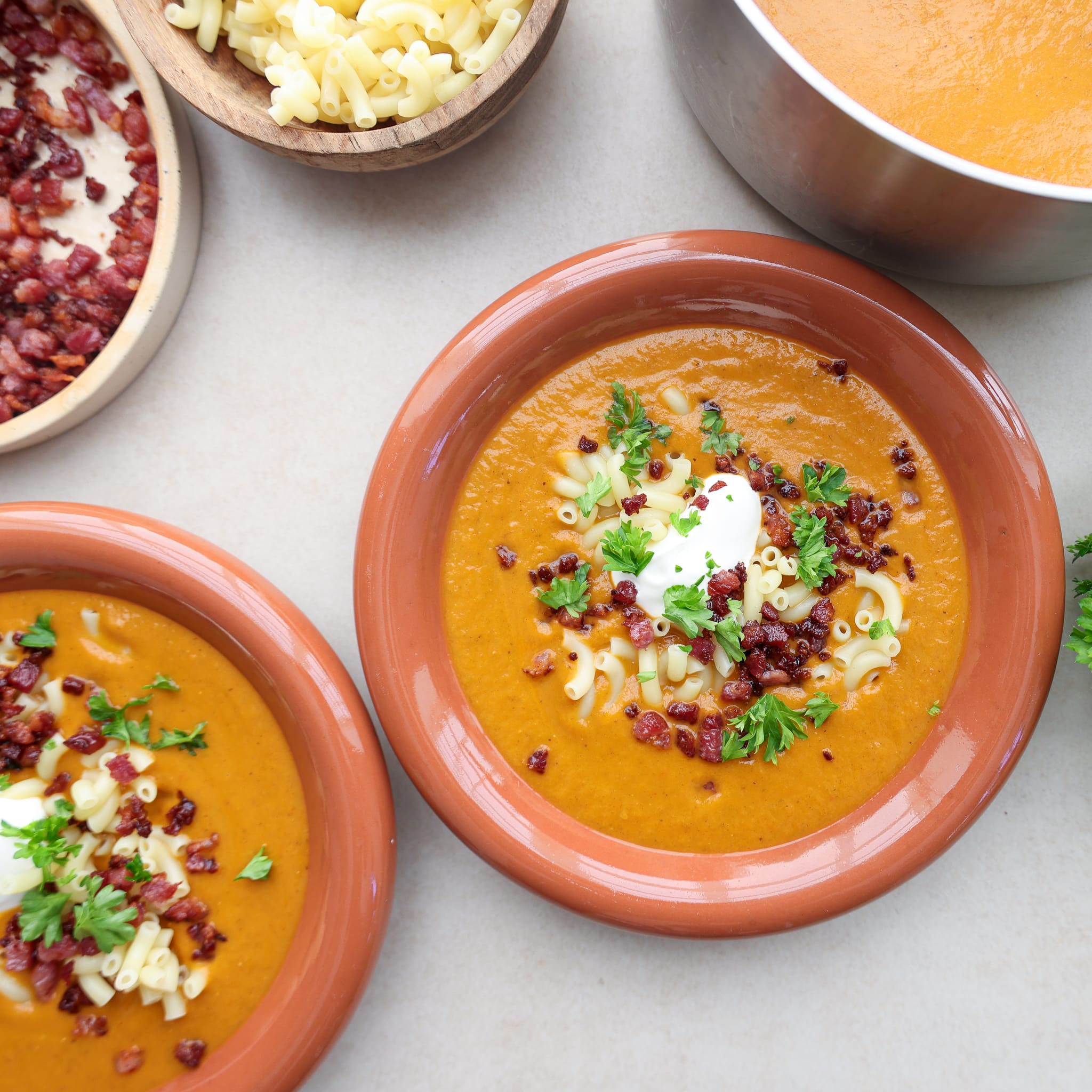 Tomatsuppe med bacon