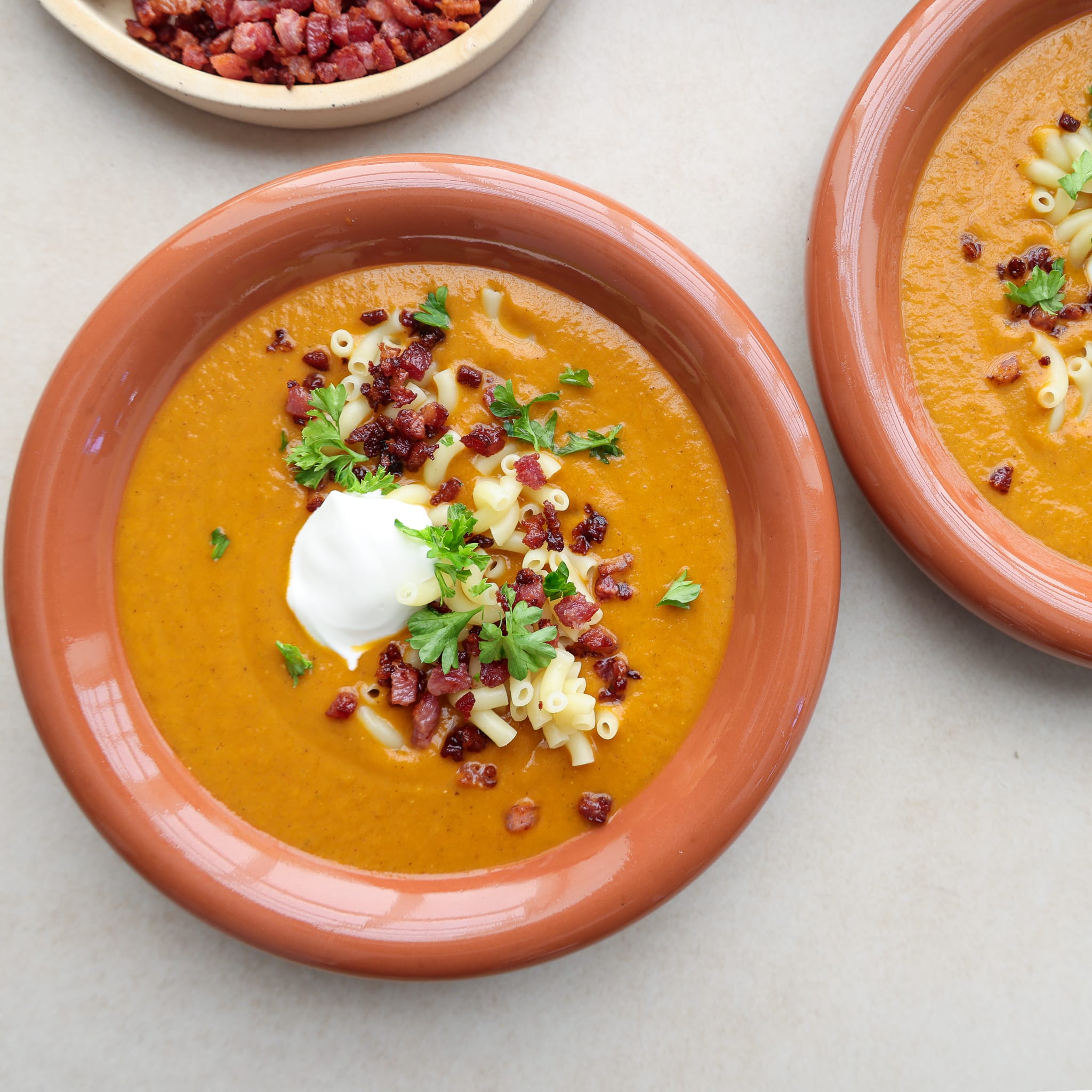 Tomatsuppe med bacon