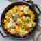 Paella med rejer og kylling