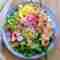 Salatbowl med kyllingespyd